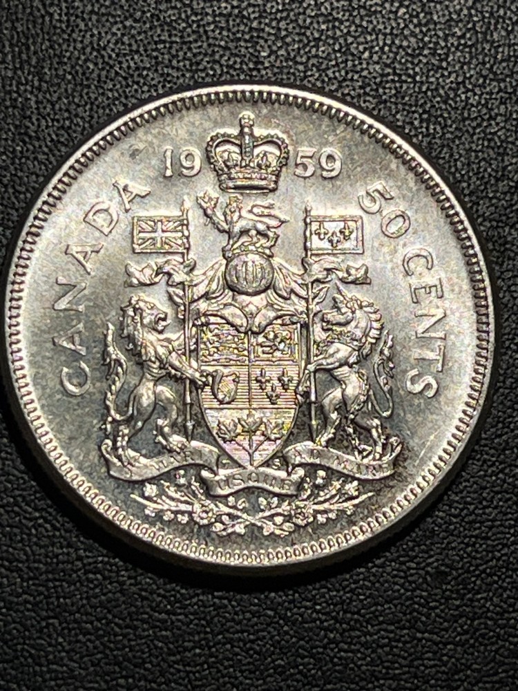 1959 Canada Half Dollar Silver Coin Gem BU #2