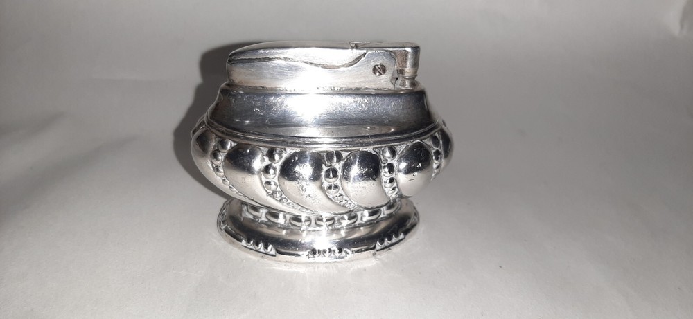 Vintage Ronson "Crown" Silver Plated Table Lighter 1940s ~ not working