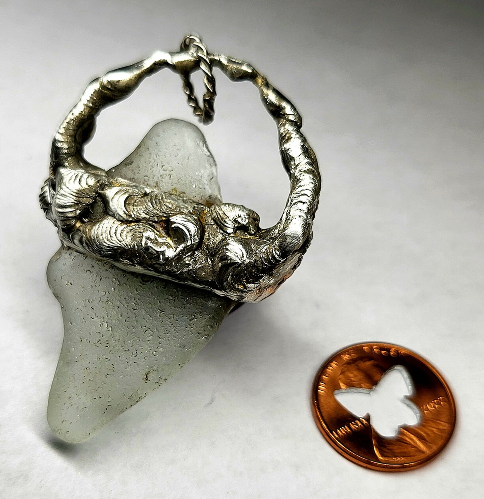 Clear Beach Glass Pendant
