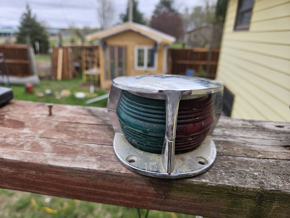 Antique Front Boat Light Good Shape Not Cleaned