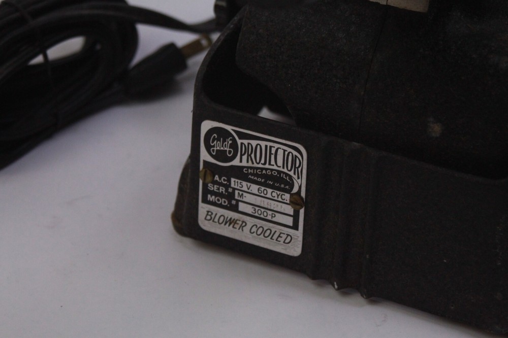 Vintage 1950's Gold-E Manumatic Slide Projector W/ Loader 300-P