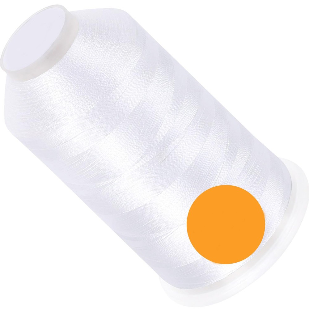 Embroidery Machine Thread 40WT, 5000M Spool, Polyester, White