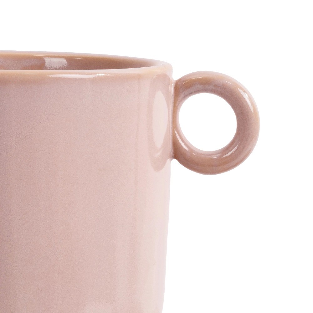 6" Rose Pink Handled Ceramic Planter by Drew Barrymore