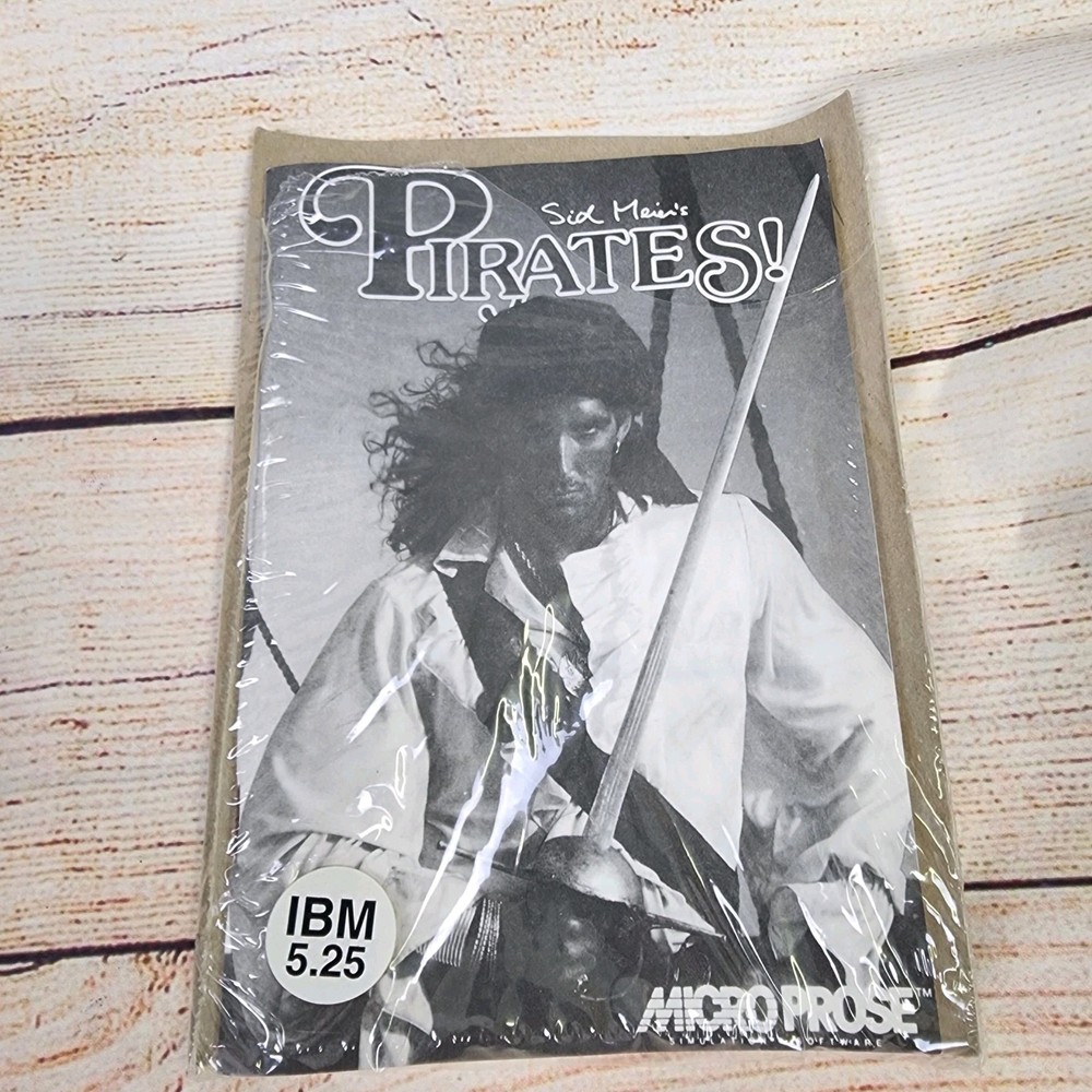 Sid Meier's Pirates! MicroProse IBM PC 5.25" Disk w/ Map, Manual, Inserts