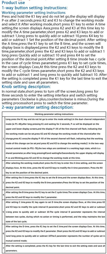 12V 10A Adjustable Time Delay Relay Module 32 Modes Dual Way LED Timer Switch