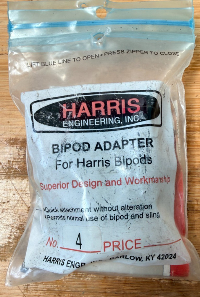 Harris Bipod Adapter #4 w/Instructions