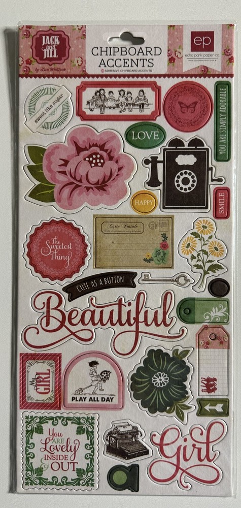Echo Park 6 x 12 Chipboard Accents Multiple Variations-You Choose