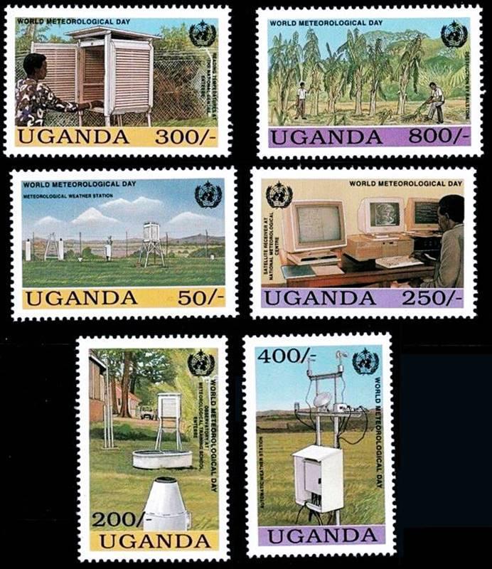 UGANDA 1993 METEOROLOGY ** ONU/UNO, COMPUTERS 🅵🆁🅴🅴 🆂🅷🅸🅿🅿🅸🅽🅶
