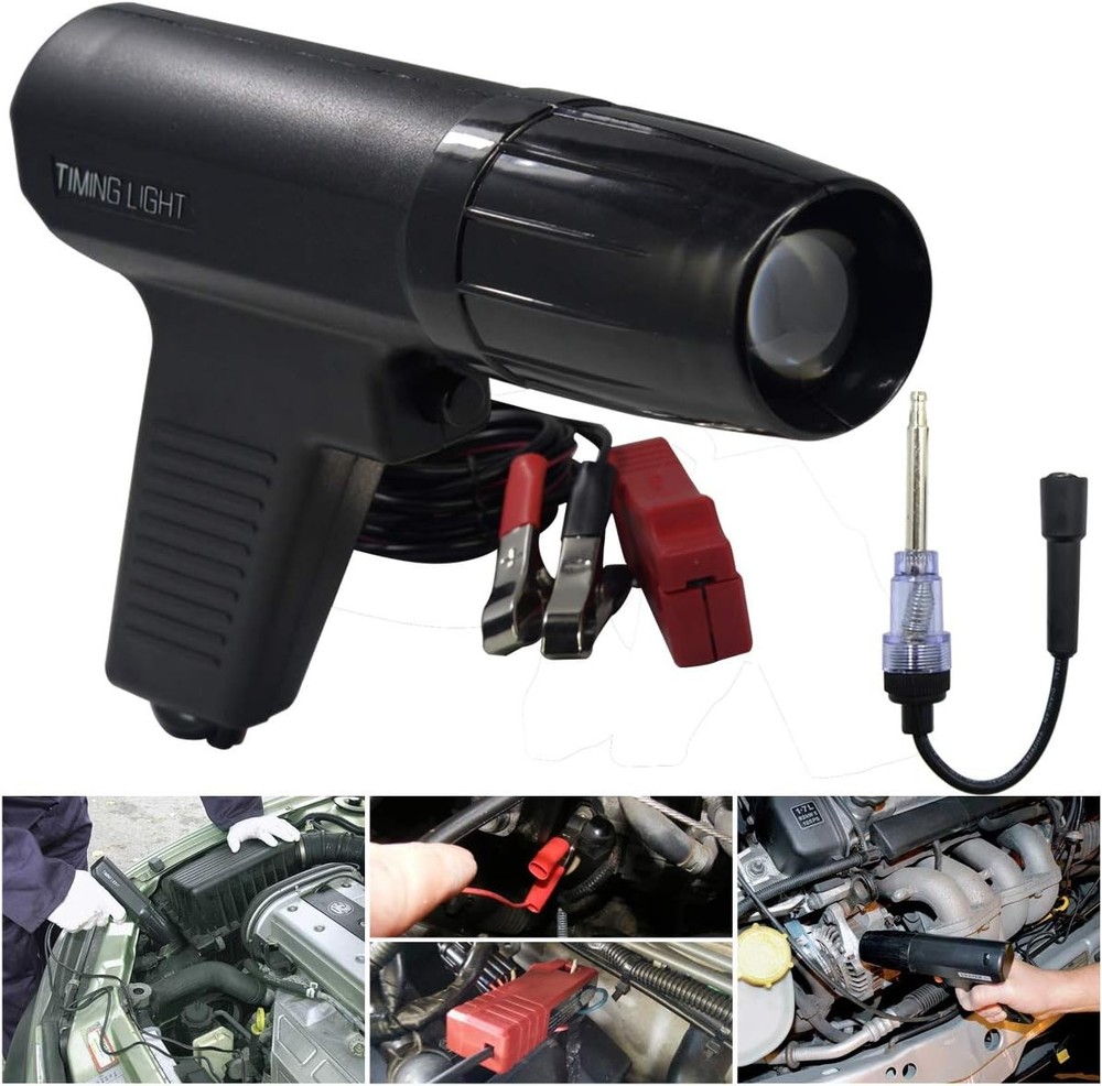 Engine Timing Light with Spark Plug Tester - Inductive Timing Light Gun