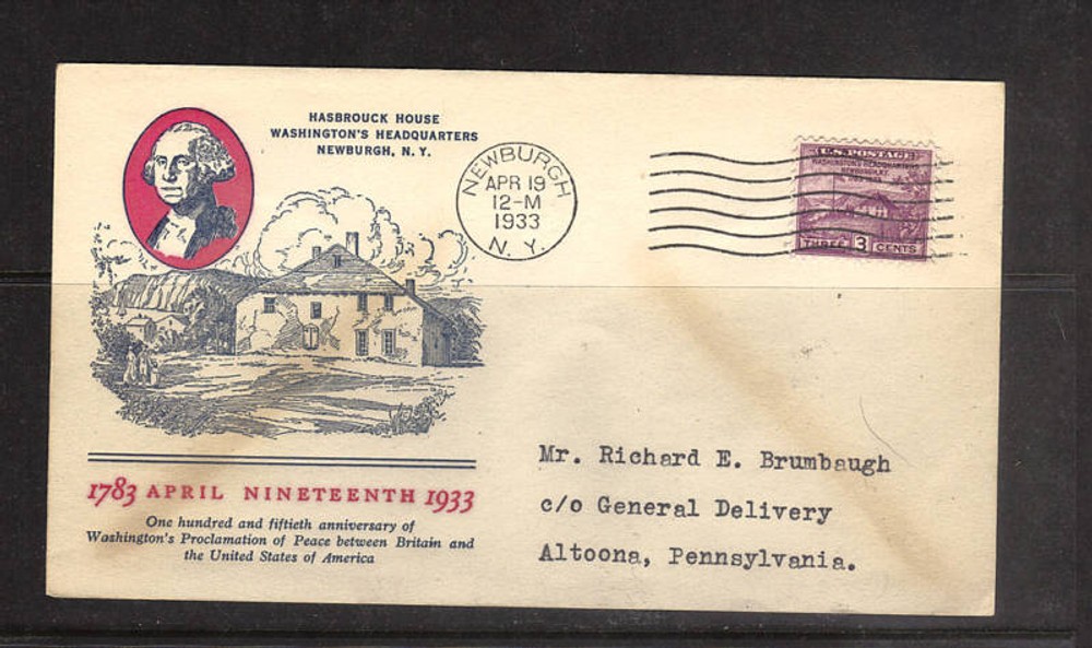 727 Newburgh Cacheted FDC addressed