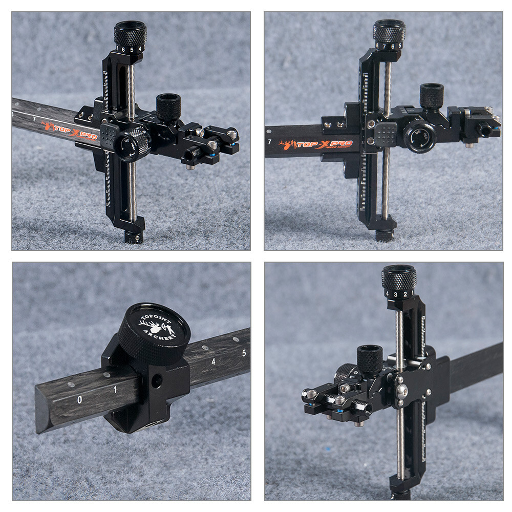 TP8810 Compound Bow Sight Carbon Rod Adjustable Competition Archery Target Shoot