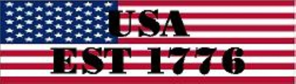 USA EST 1776 HELMET STICKER HARD HAT STICKER