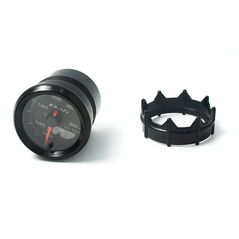 2" 52mm Digital & Pointer 7 Color LED Oil Temp Gaue Oil Temperature Meter+Sensor