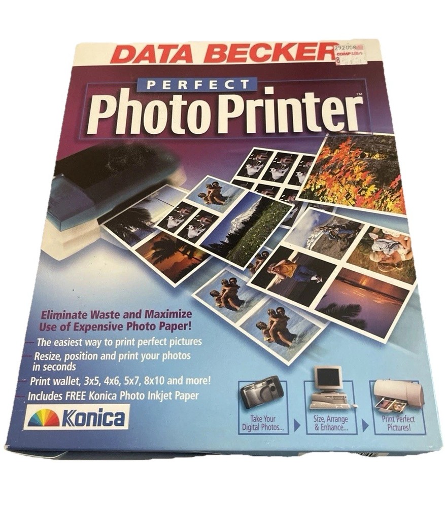Perfect Photo Printer Data Becker Vintage Windows 95 CD Software#b-16