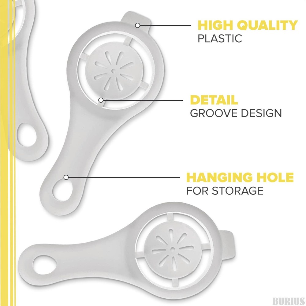 3-PACK Tool Yolk White Separator - Egg Divider Strainer Screen Filter - Bakin...