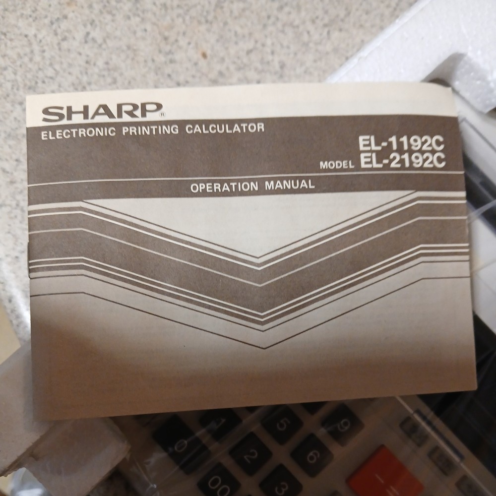 Vintage Sharp EL-1192C Electronic Printing Calculator with Tax Function Working
