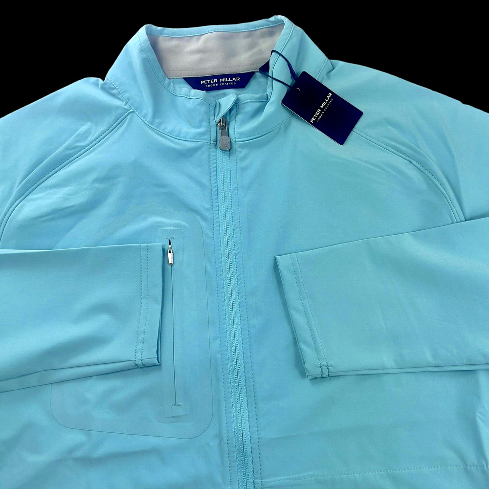 Peter Millar Crown Crafted Flex Adapt Wind Cheater Full Zip Pullover Jacket LRG