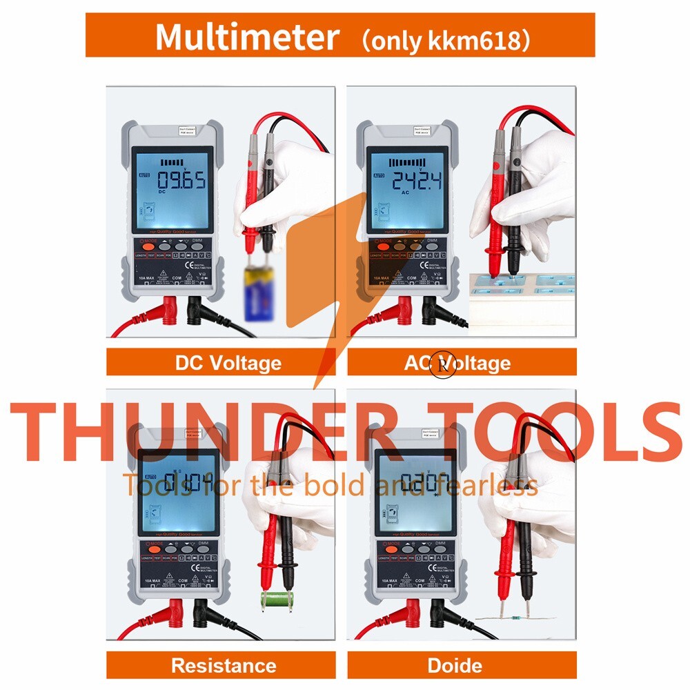 Thunder Tools KKMoon KKM618 Handheld Portable Cable Tester with LCD