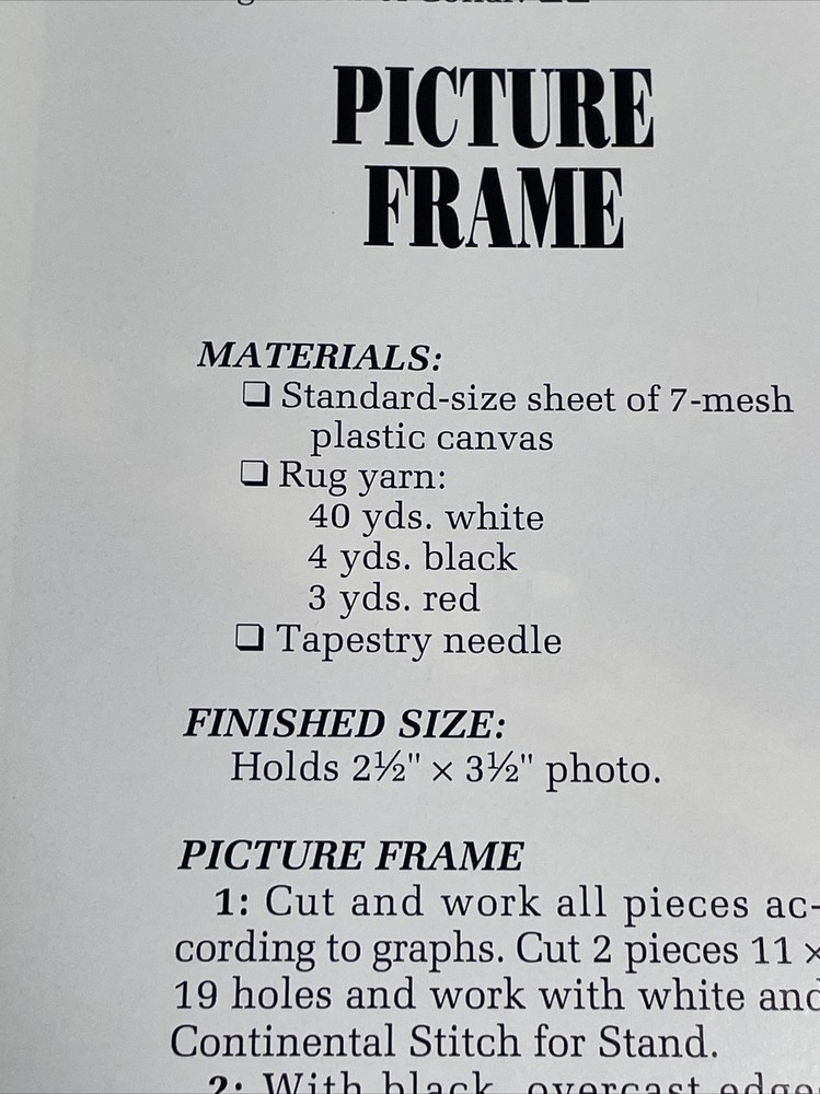 Pet Collar & Frame Annie's Plastic Canvas Pattern