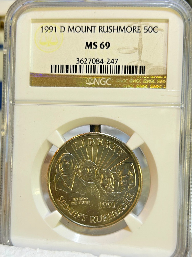 1991 D Mount Rushmore Half Dollar MS69