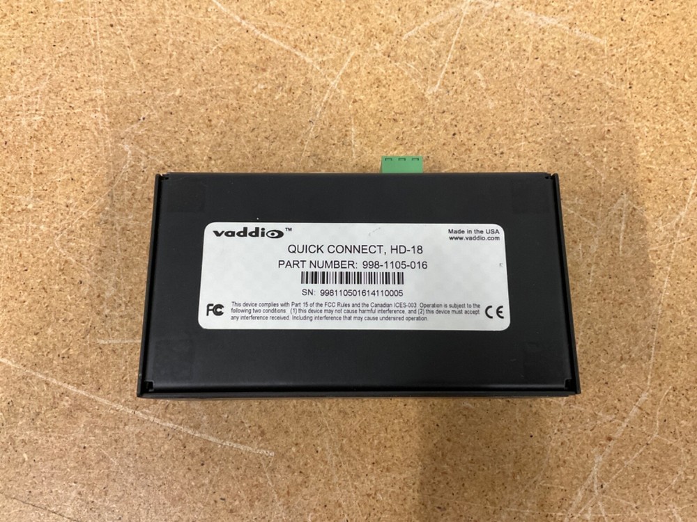 Vaddio HD-18 Quick Connect SR Interface - 998-1105-016