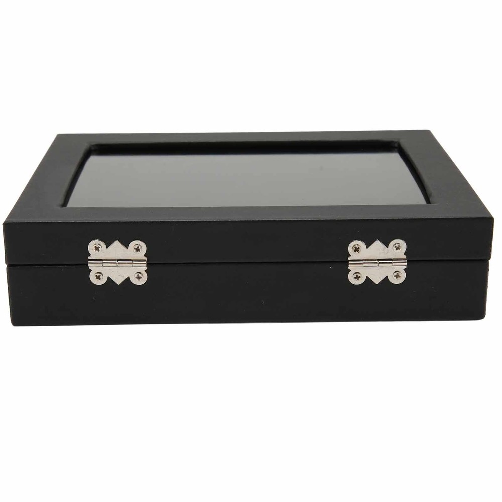 Pin Display Case Orderly Storage Transparent Dustproof Black Badge Storage Box