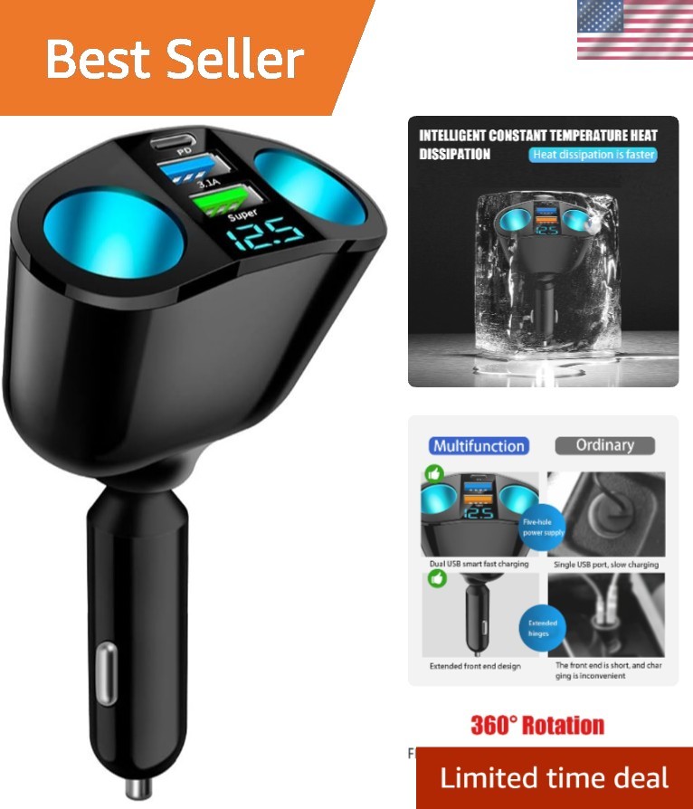 Car Cigarette Lighter Splitter