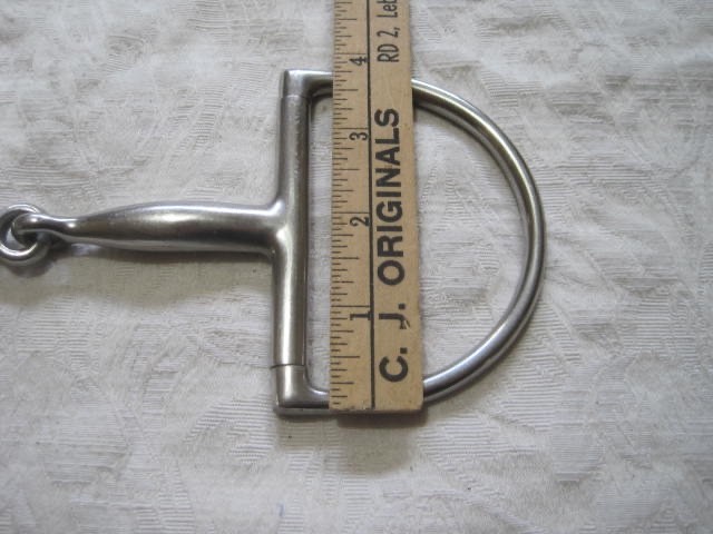 Dee Ring Jointed Snaffle 5'' Stainless Steel Large D Rings