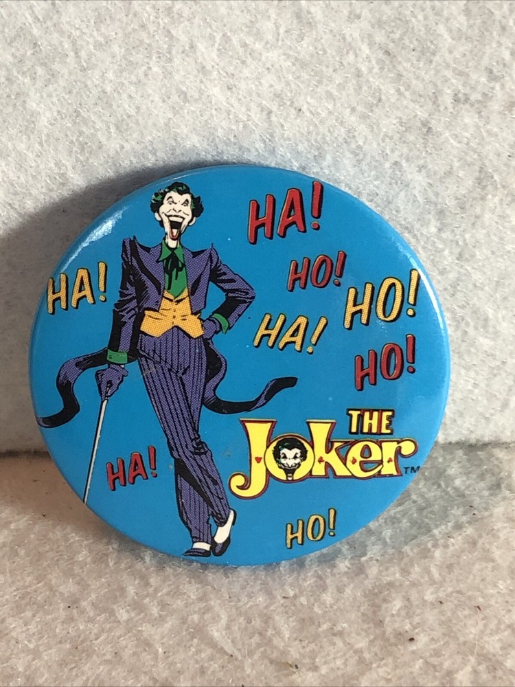 Vintage The Joker 2.6” Pin back Button DC Comics 1982