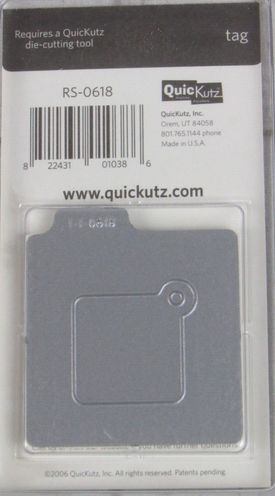 QuicKutz Tag 2x2, 1 Cutting Die Set RS-0618