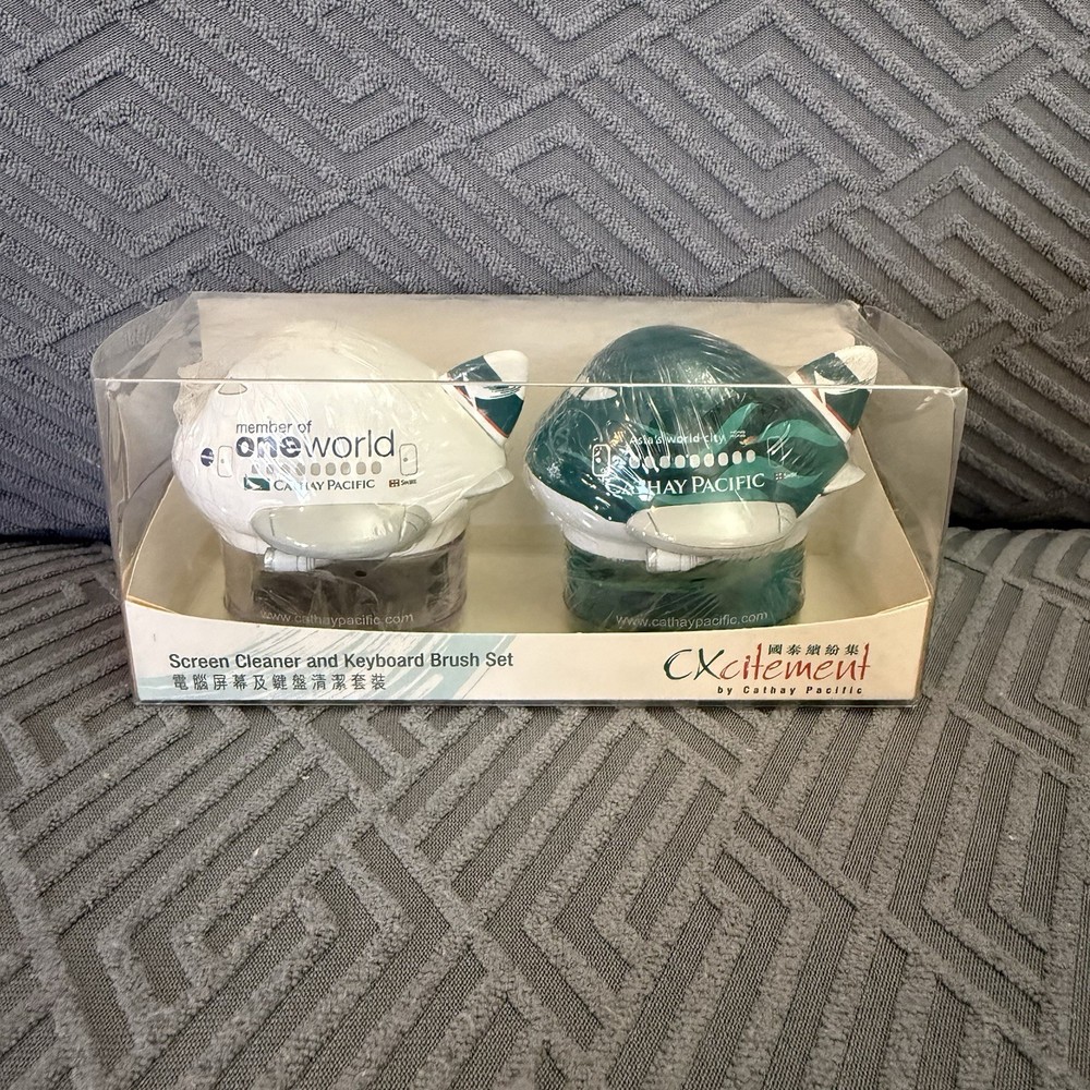 NEW Cathay Pacific Oneworld Mini Screen Cleanse & Keybroad Brush Set