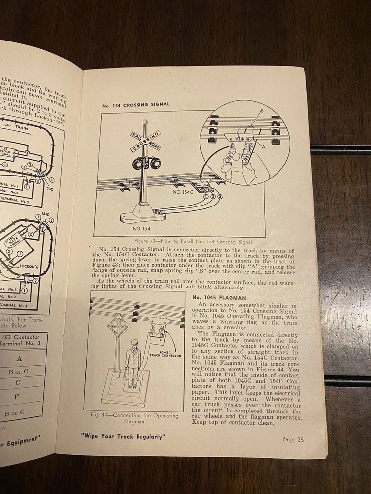 1950 Instructions For Assembling And Operating Lionel Trains Book - No Writing