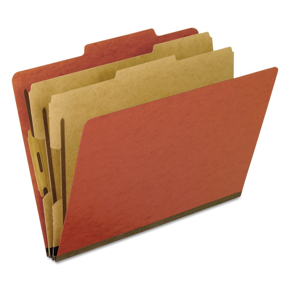 Moisture-Resistant Classification Folders, Letter Size, Red, 10 Count (Pack o...