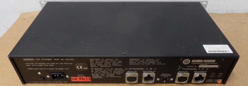 KLARK TEKNIK DN 410 Dual-Channel Five-Band Parametric Equalizer