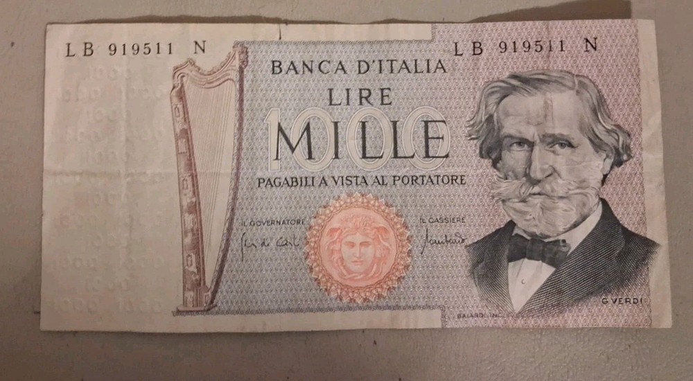 1969 Italy 1000 Lire Note