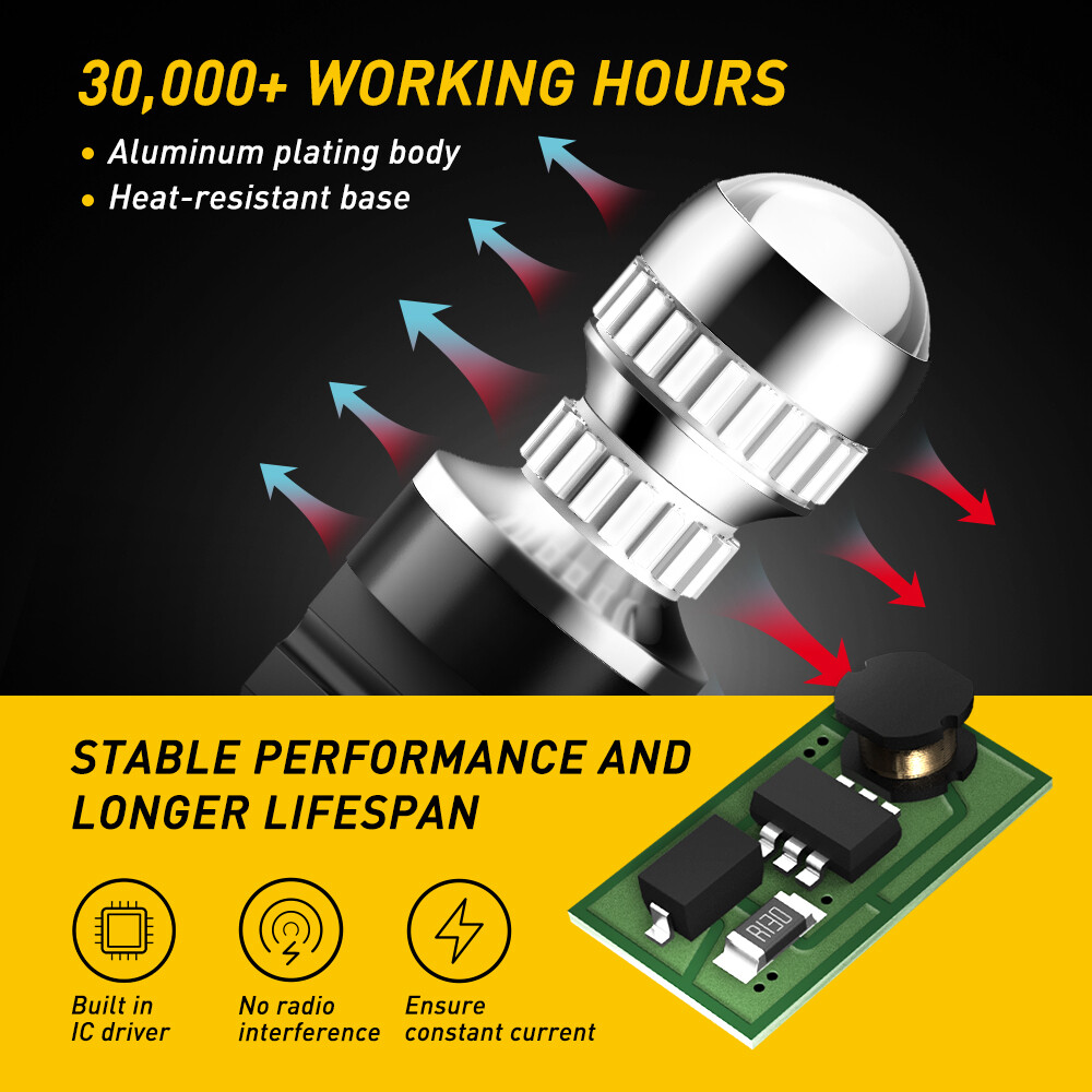 4pcs AUXITO LED Brake Stop Tail Light Bulbs 3157 3057 3357 3156 Red Turn Signal