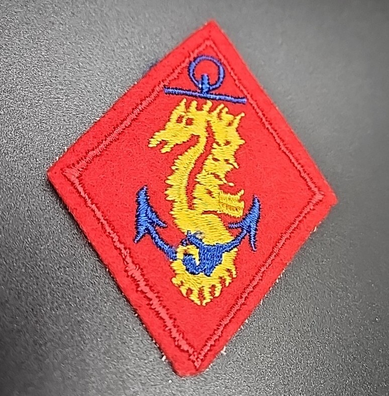WWII USMC Ships Detachment WOOL PATCH with cheese cloth backing.