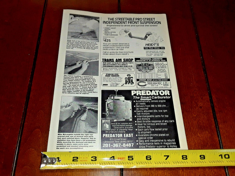 PREDATOR CARBURETOR ORIGINAL 1989 AD