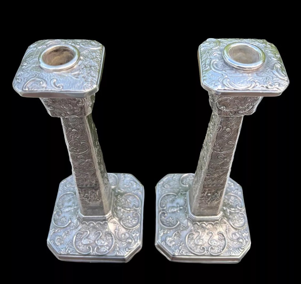 Early 20th Century Silverplate Candlesticks