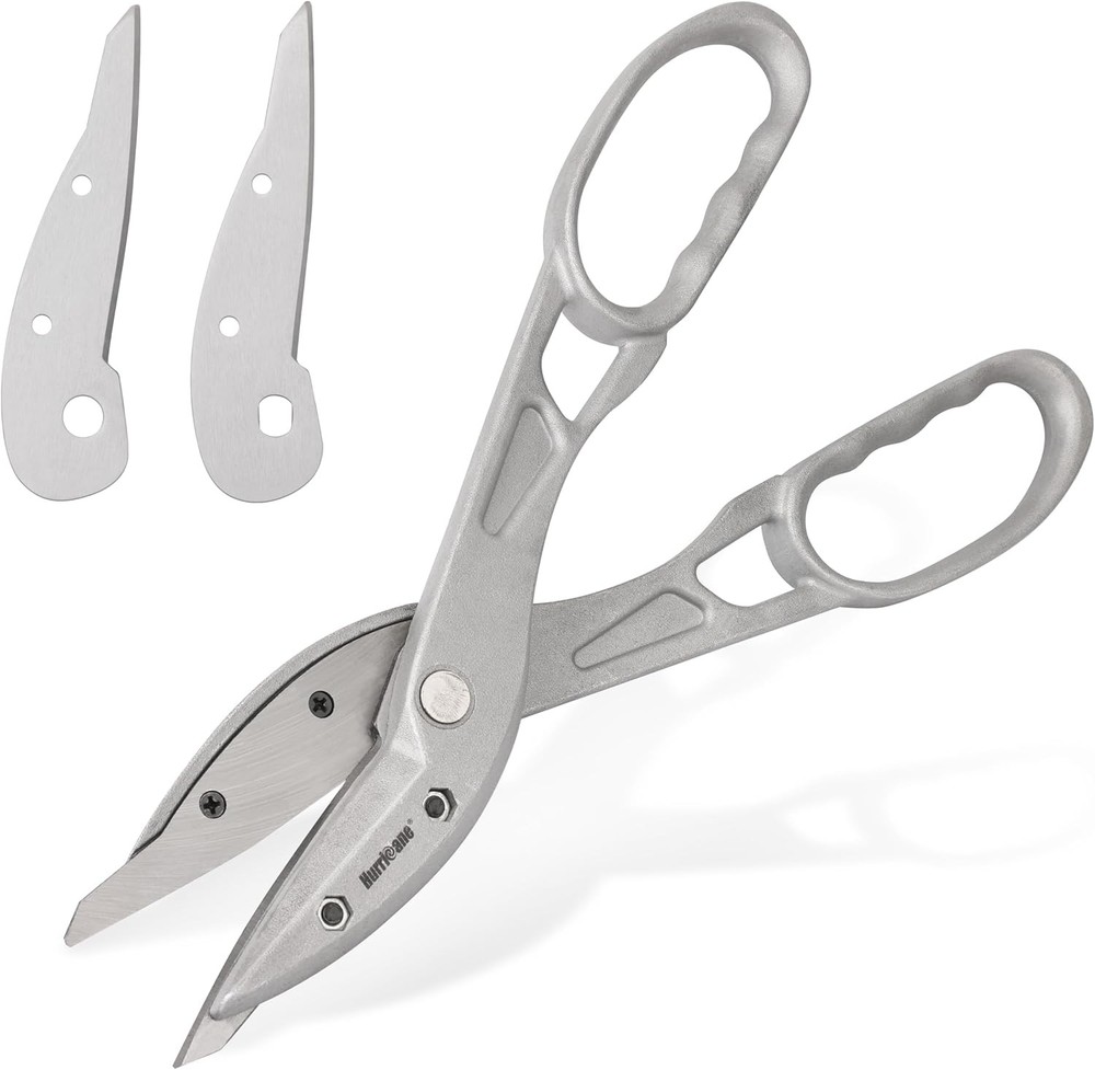 12 Inch Aluminum Tin Snips with Replaceable Blades. Lightweight