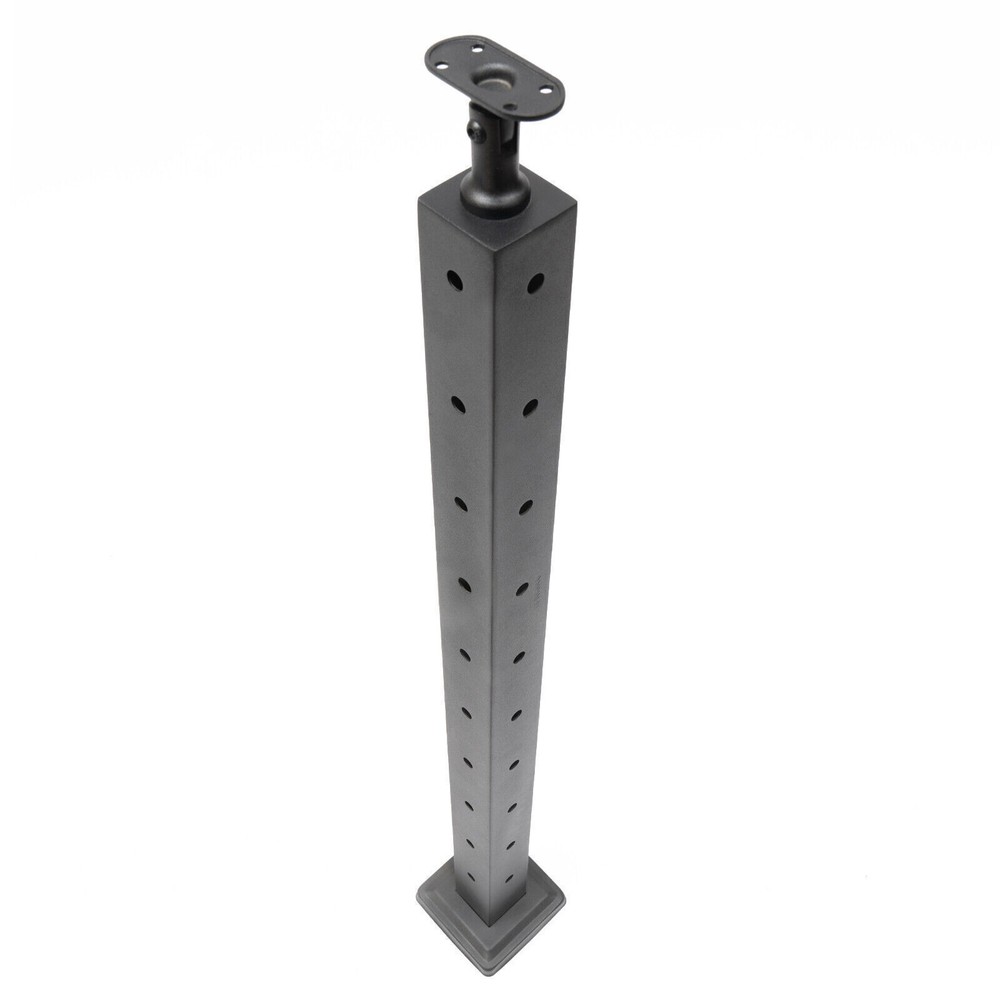 Cable Pre-Drilled Railing Post Corner Post 36x2x2'' Black Corner Post Stainless