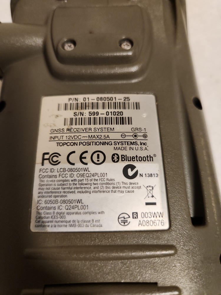 TOPCON GRS-1 FIELD CONTROLLER RECEIVER /w Accessories, Topsurv 8