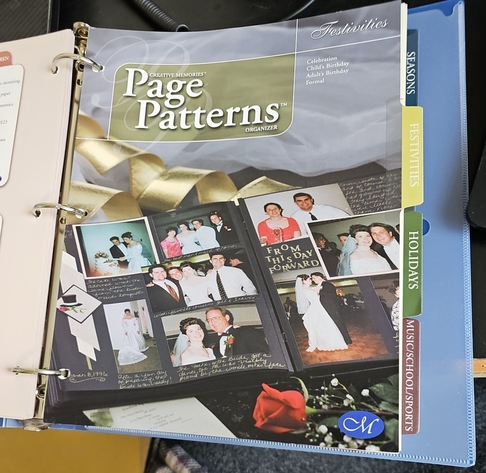 Creative Memories Page Patterns Organizer 2002/04 Scrapbooking 3 Ring Binder