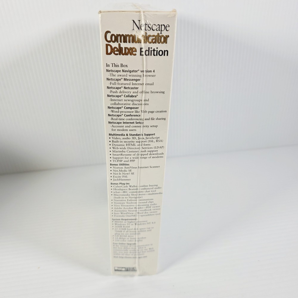New Netscape Communicator Deluxe - Inet Acc Version 4 Windows PC CD Big Box