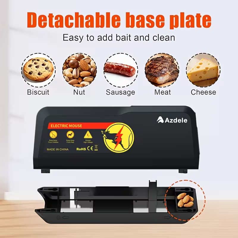 ELECTRIC MOUSE & RAT KILLER - COMPACT ELECTRONIC PEST TRAP WITH ZAPPER FUNCTION