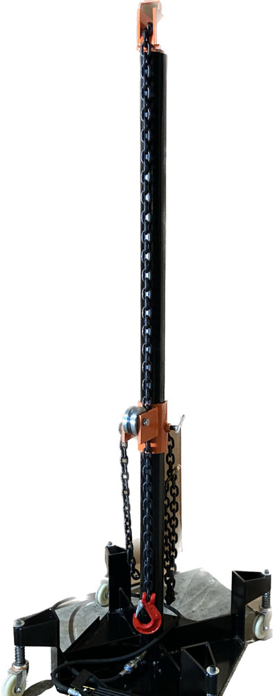 7 FOOT TALL 10 TON AUTO BODY  PULLING TOWER Frame  INCLUDE PUMP CYLINDER CHAINS