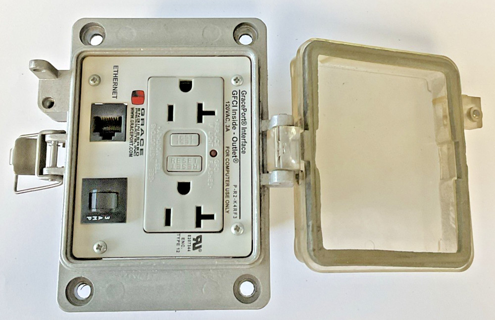 GRACEPORT P-R2-K3RF3 INTERFACE 120VAC 3A GFCI INSIDE-OUTLET