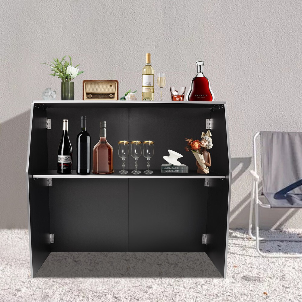 Portable Foldable Rectangular Event Bar - Stylish & Durable Design