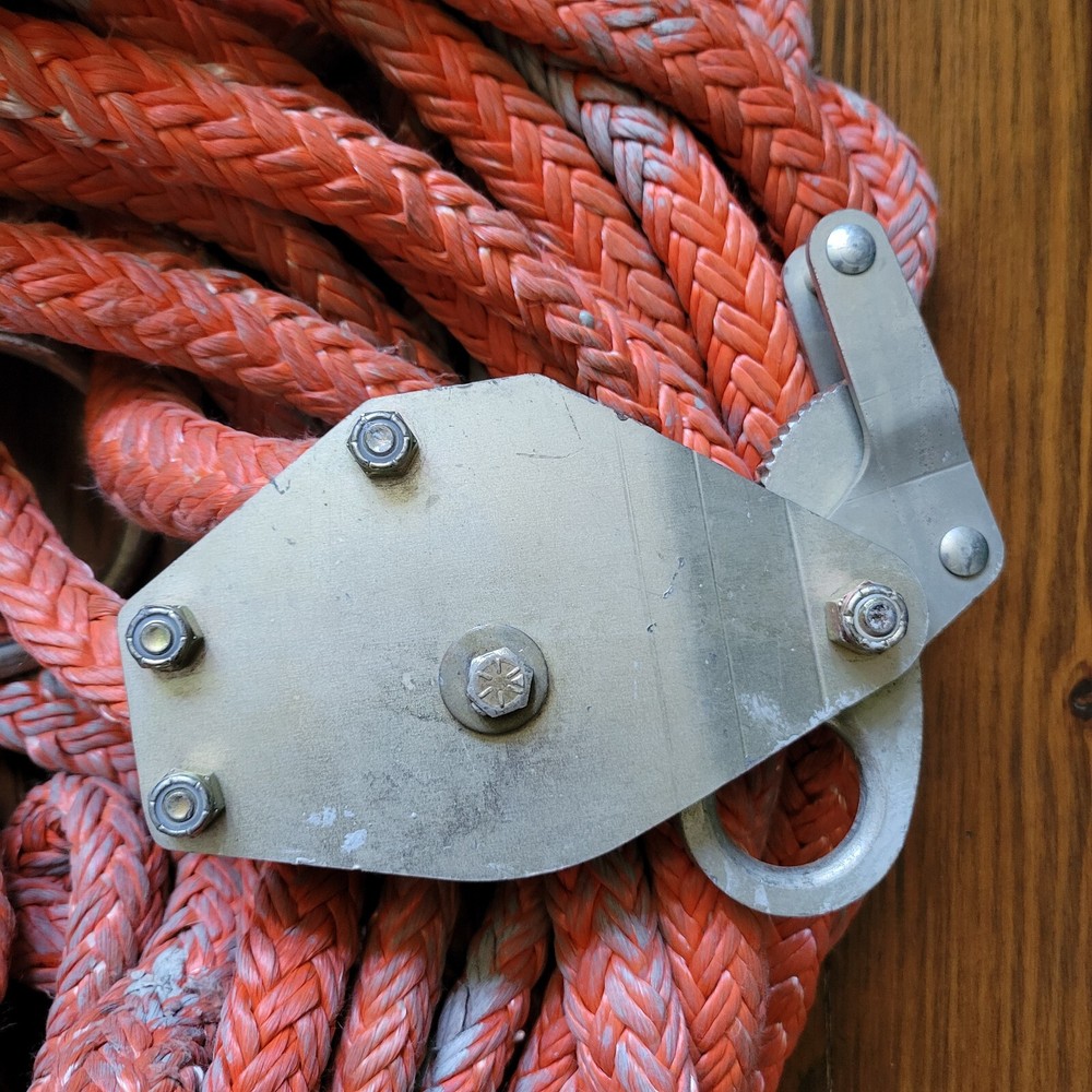 Horizontal Lifeline - 80 ft - Hollow Braid Rope - Thimbled End