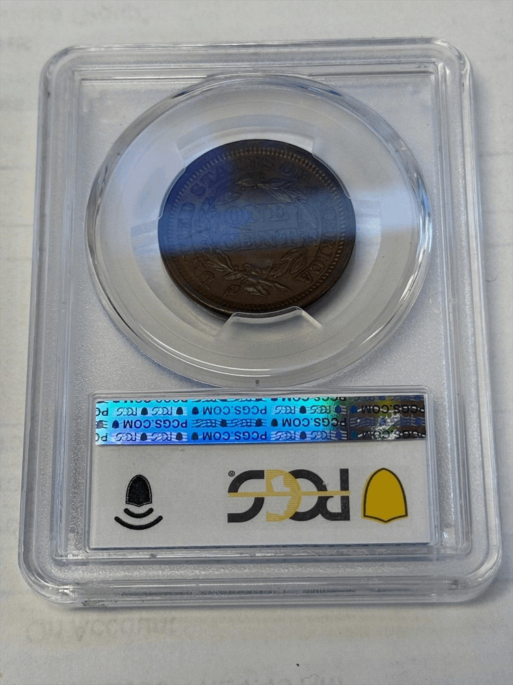 1855 1c Large Cent PCGS MS 63